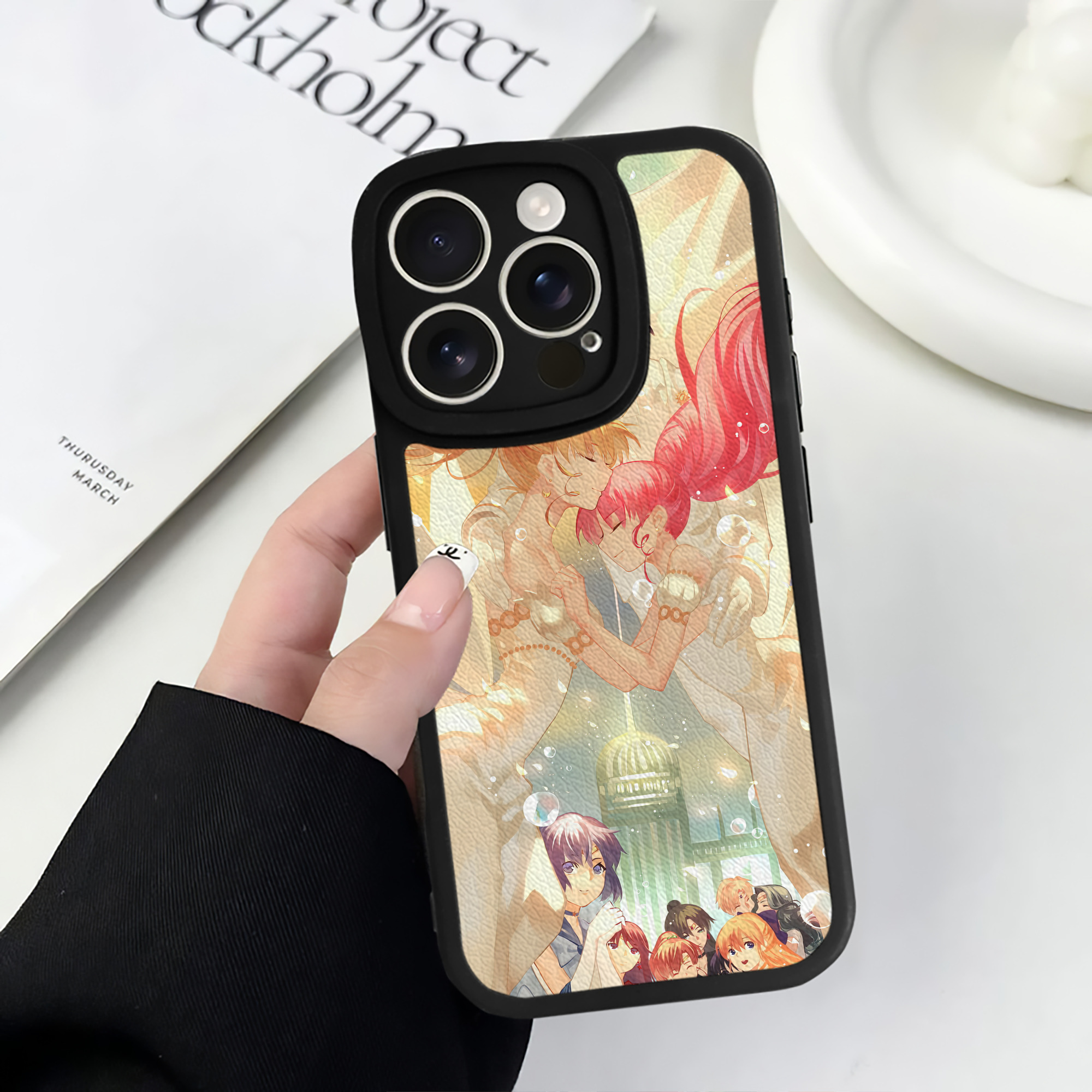 （画像用） 美少女戦士セーラームーン Sailor Moon 【iPhone 16シリーズ対応】シリコンスマホケース（レザー調） 材質：シリコン